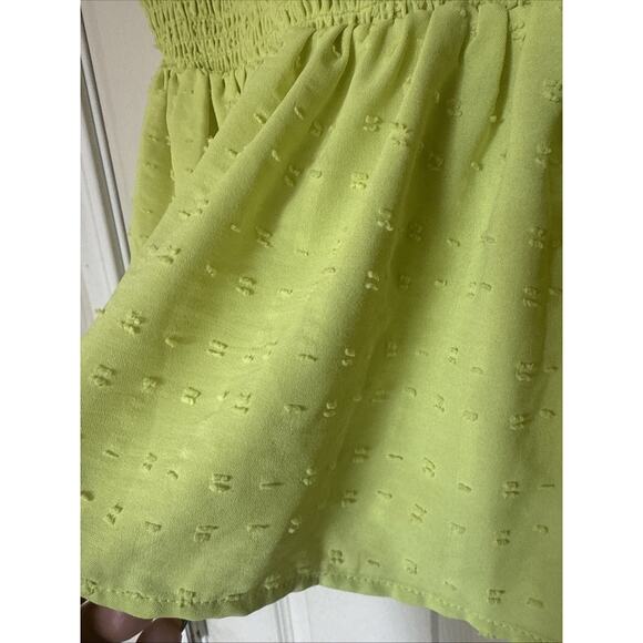 Forever 21 Women's Plus Size 3X Green Y2K Smocked Peplum Cropped Tank - Picture 4 of 9